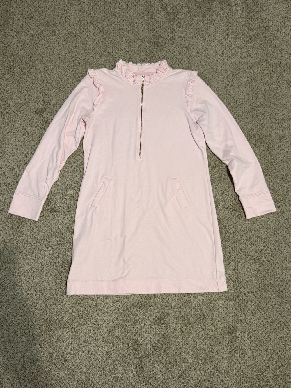 Lilly Pulitzer Light Pink Ruffle Popover Dress